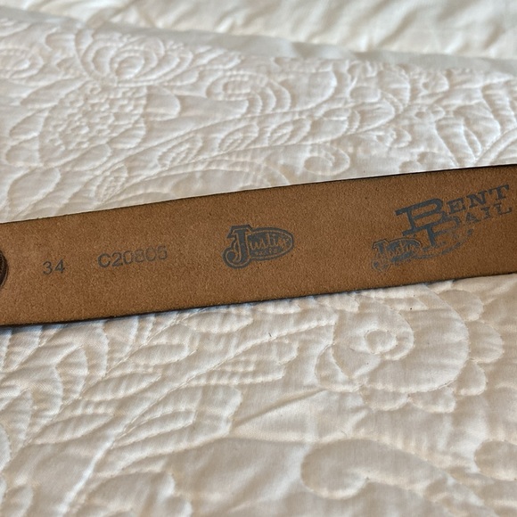 Gorgeous leather western belt by Justin - Picture 3 of 6